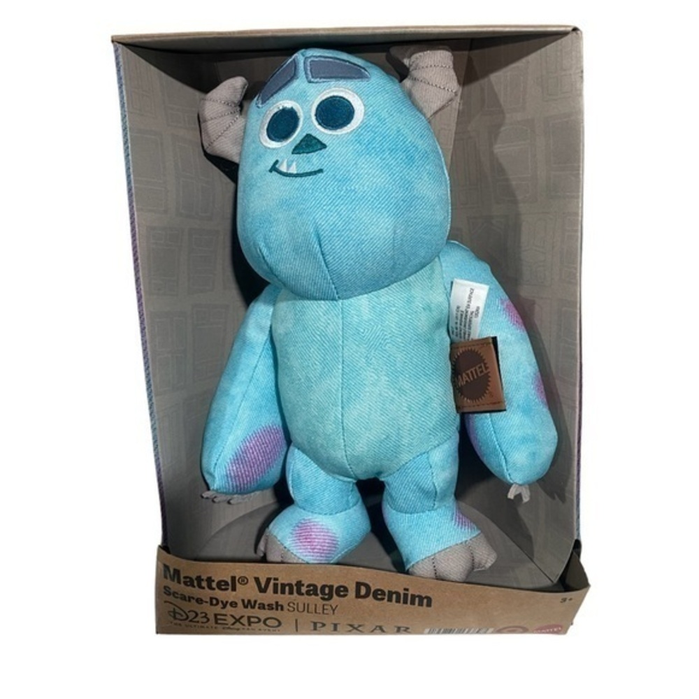 MATTEL Vintage Denim Scare-Dye Wash Sulley plush doll
